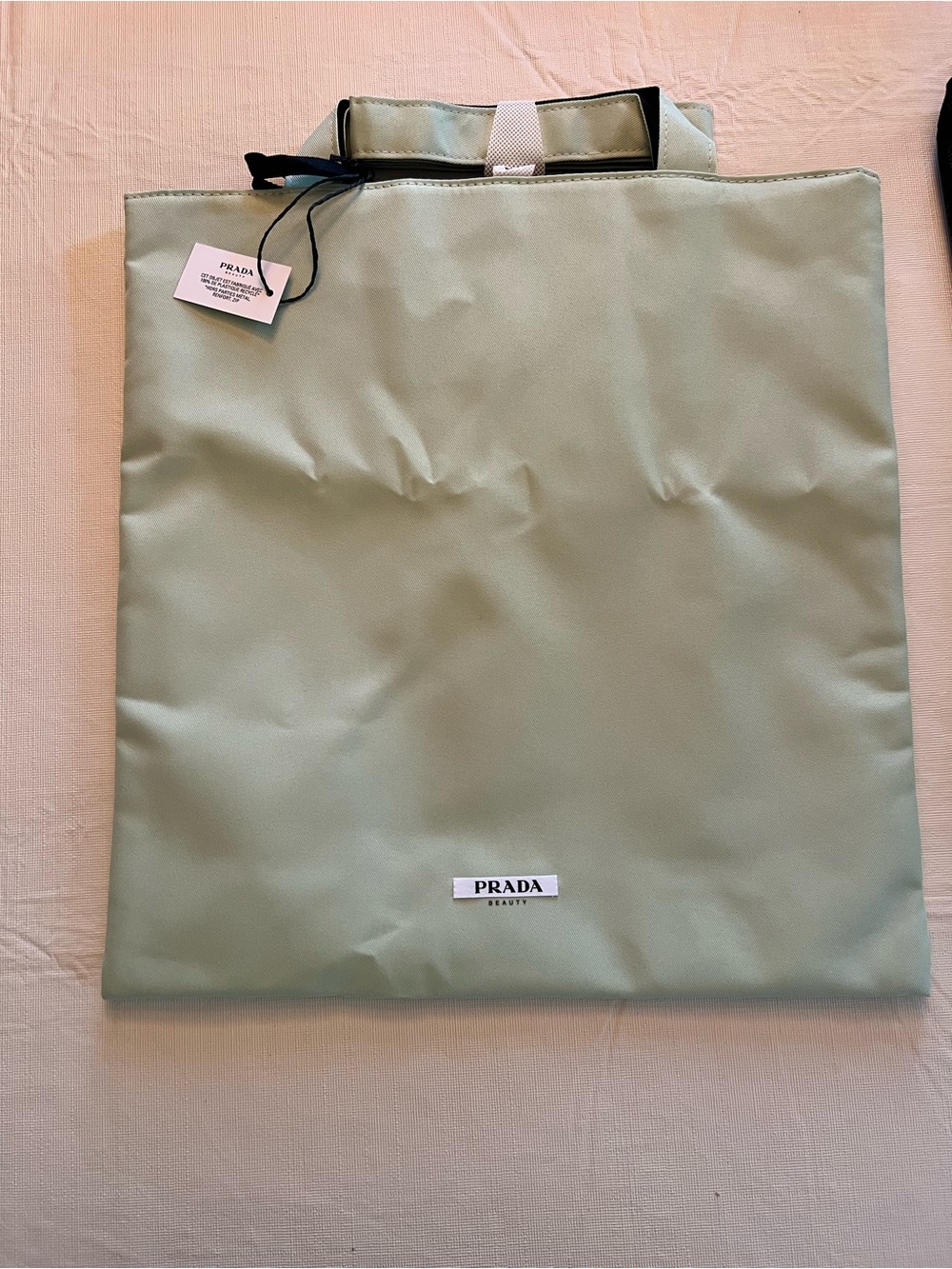 PRADA Beauty Shoulder Tote Bag Light Green